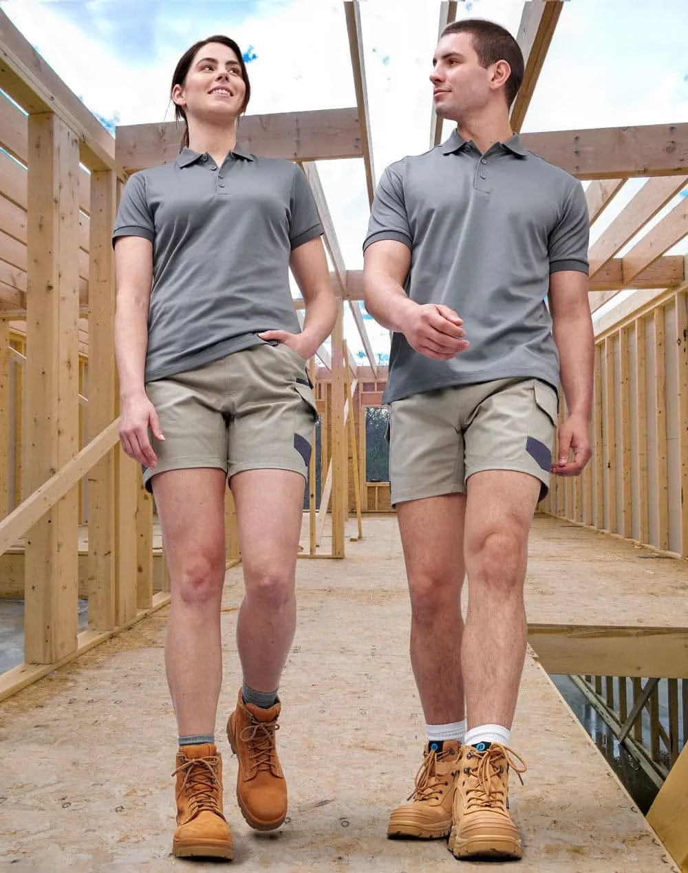 Unisex Cotton Stretch Drill Cuffed Work Shorts WP29